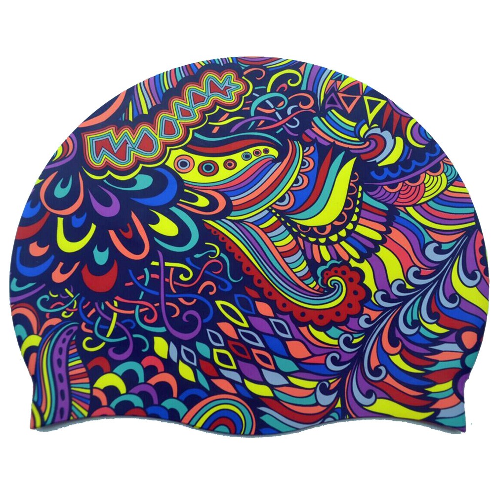 Bonnet De Bain Fleuri Et Coloré - Pétales élégants - Polyester Léger
